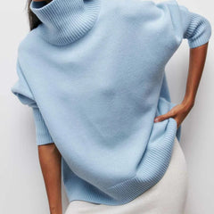 Oversized Ribbed Turtleneck Jumper