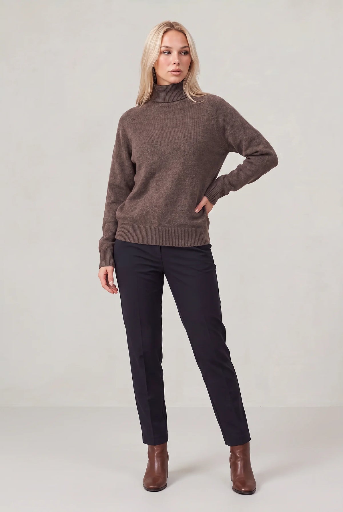 Relaxed Roll Neck Jumper