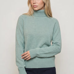 Relaxed Roll Neck Jumper – Mint green