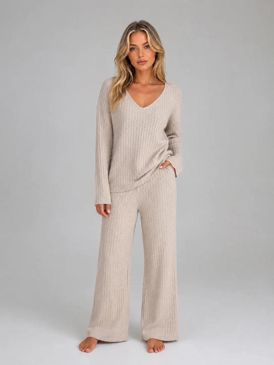 Ribbed Knit Lounge Set