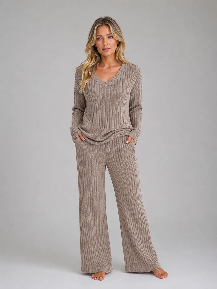 Ribbed Knit Lounge Set
