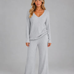 Ribbed Knit Lounge Set