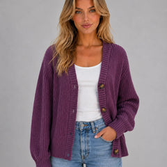 Chunky Knit V-Neck Cardigan