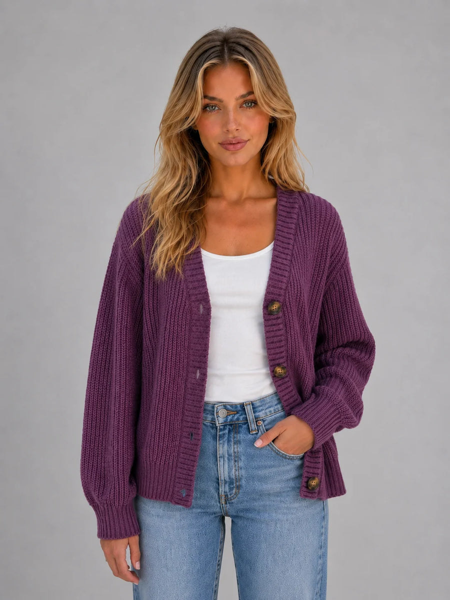 Chunky Knit V-Neck Cardigan