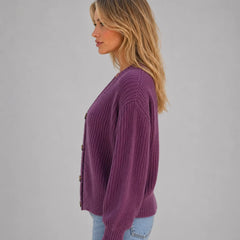 Chunky Knit V-Neck Cardigan
