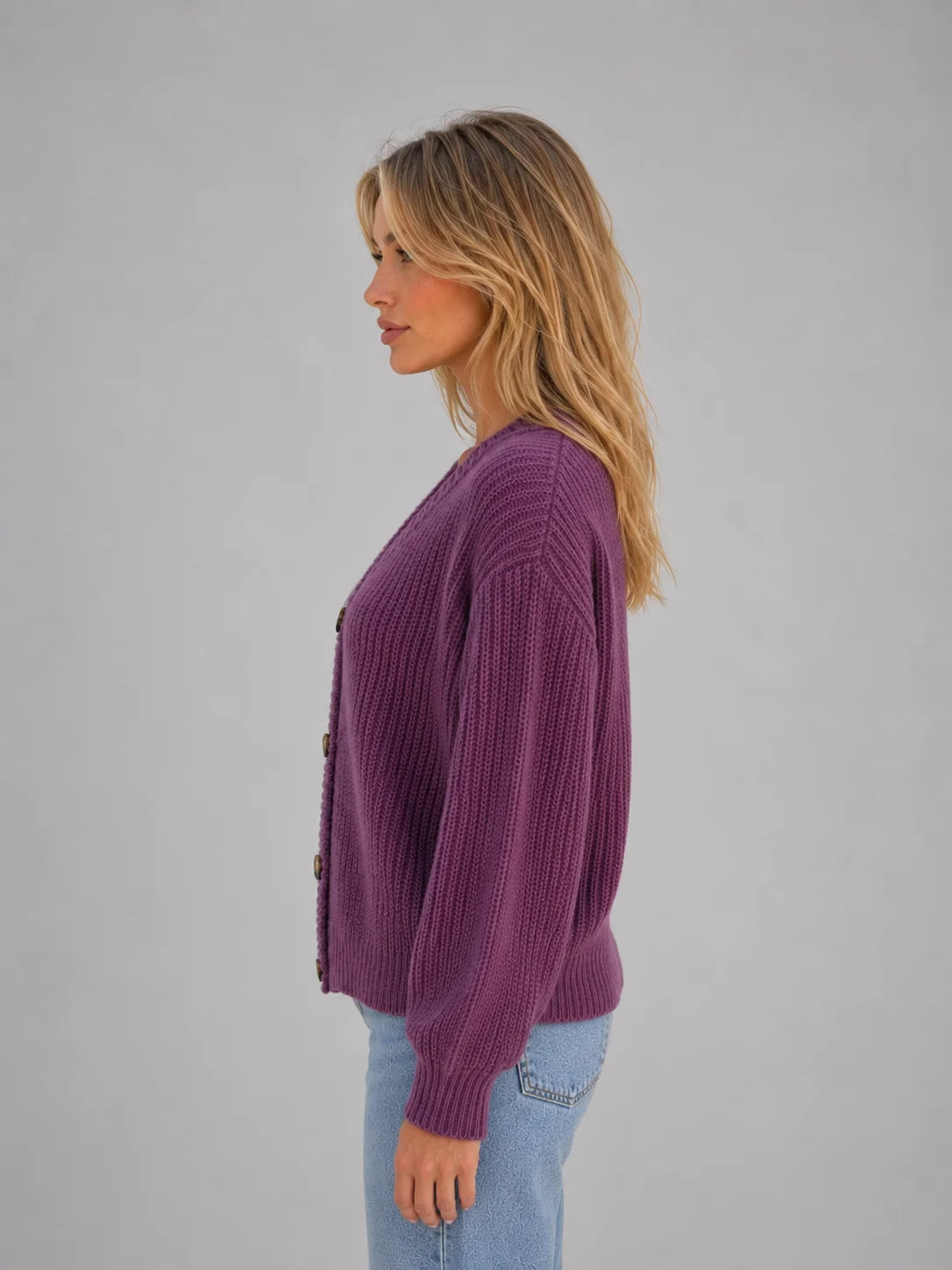 Chunky Knit V-Neck Cardigan