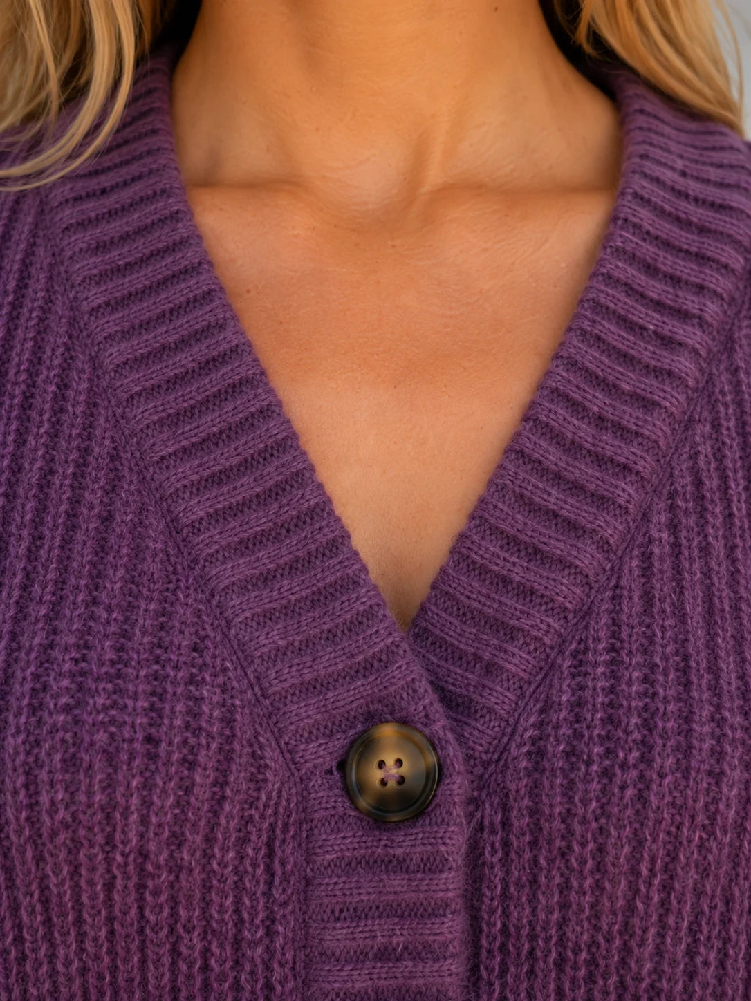 Chunky Knit V-Neck Cardigan