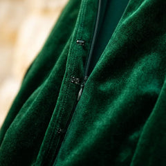 Ruched Velvet Midi Dress