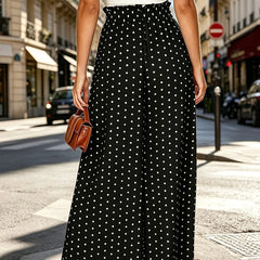 Printed Wide-Leg Trousers