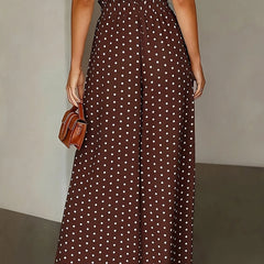 Printed Wide-Leg Trousers