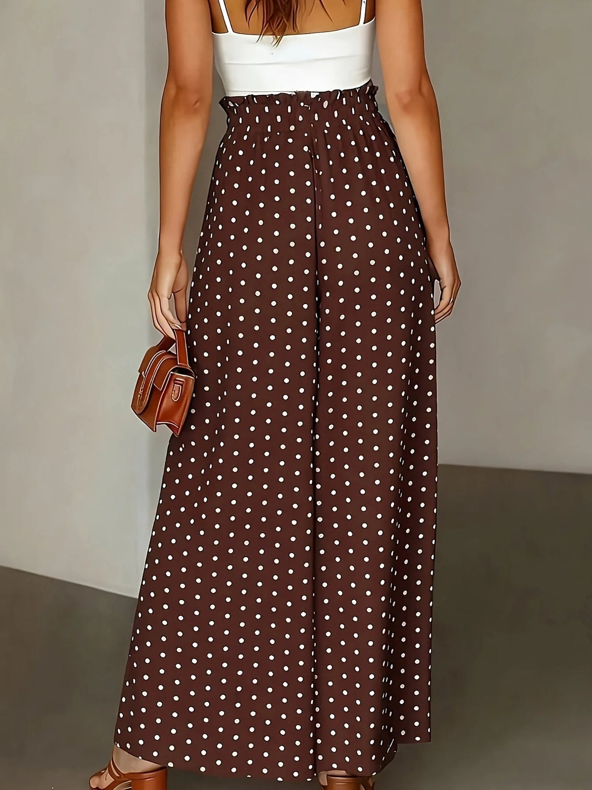 Printed Wide-Leg Trousers