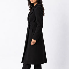 Long Belted Wool Coat