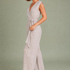 Wrap V-Neck Wide Leg Jumpsuit