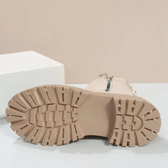 Fleece-Lined Chunky Ankle Boots