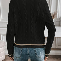 Cable Knit Button Cardigan
