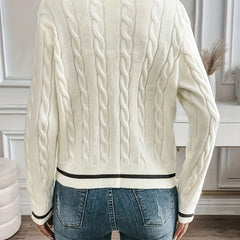 Cable Knit Button Cardigan
