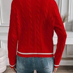 Cable Knit Button Cardigan