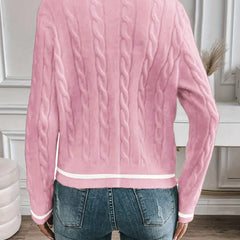 Cable Knit Button Cardigan
