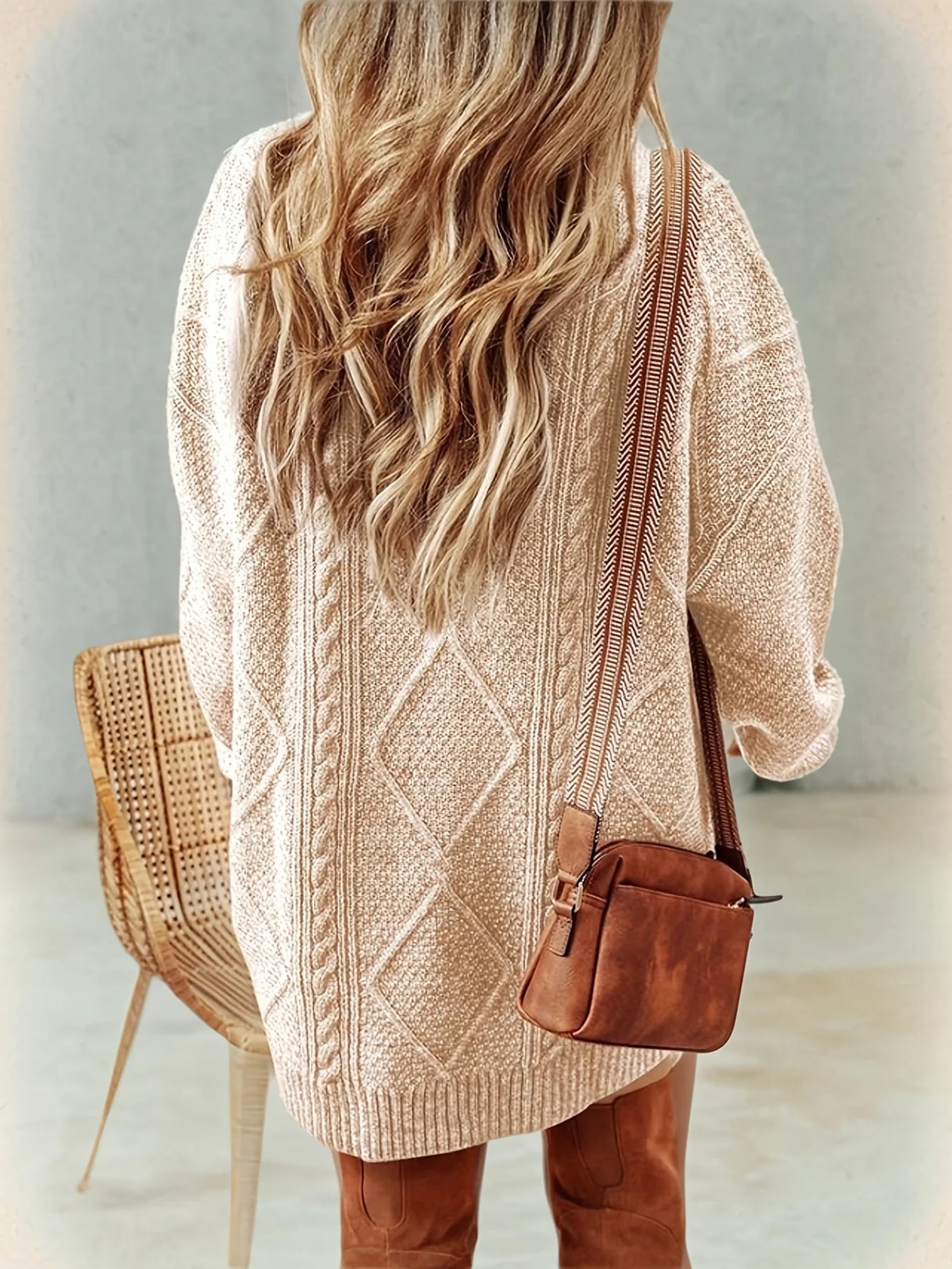 Cable Knit Sweater Dress