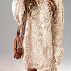 Cable Knit Sweater Dress