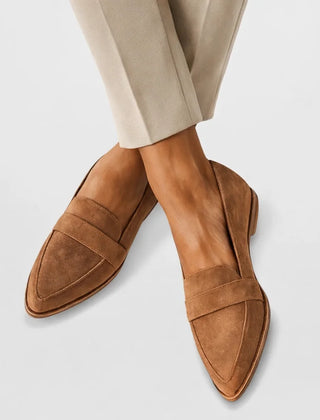 Orthopaedic Pointed Loafers – Brown