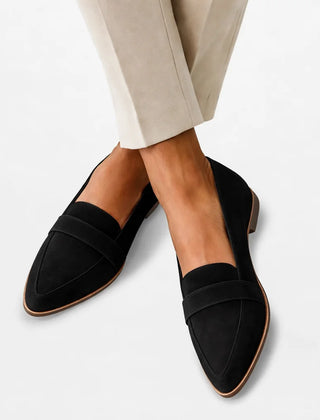 Orthopaedic Pointed Loafers – Black