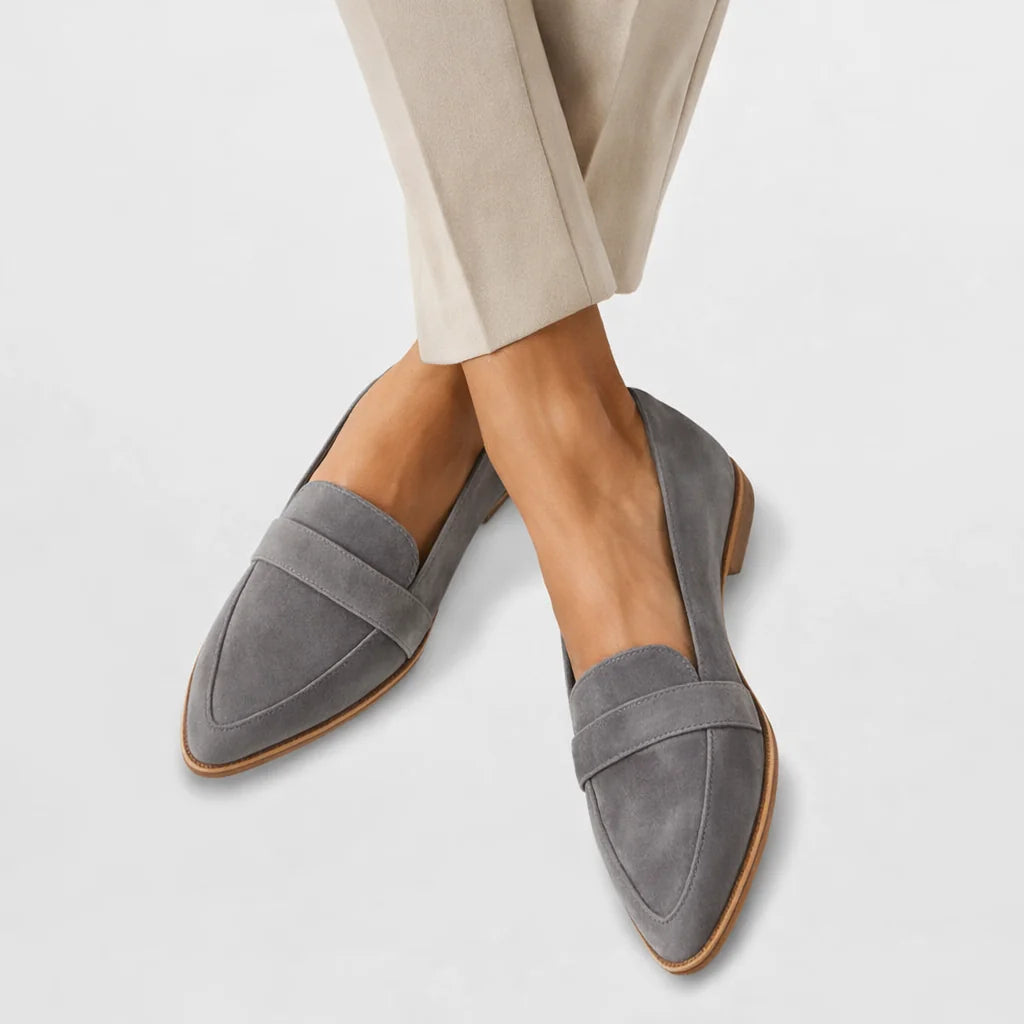 Orthopaedic Pointed Loafers – Grey