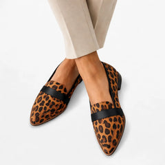 Orthopaedic Pointed Loafers – Leopard