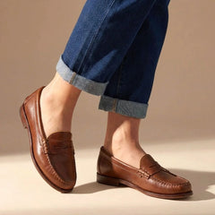 Leather Penny Loafers – Brown