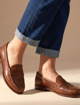 Leather Penny Loafers – Brown