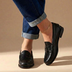 Leather Penny Loafers – Black