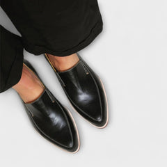 Pointed Toe Leather Loafers