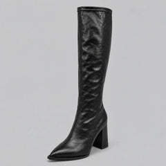 Pointed Toe Knee-High Boots