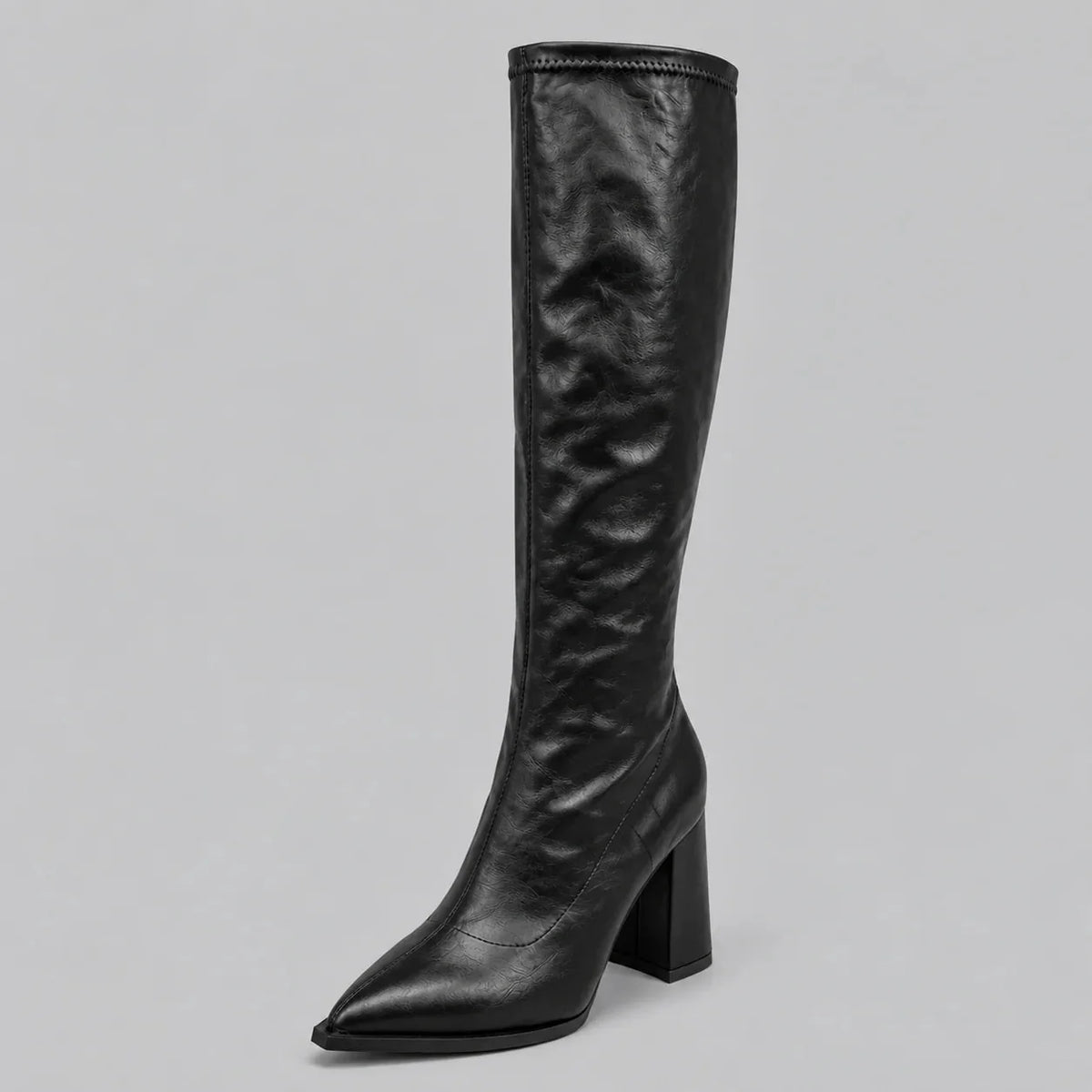 Pointed Toe Knee-High Boots