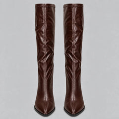 Pointed Toe Knee-High Boots