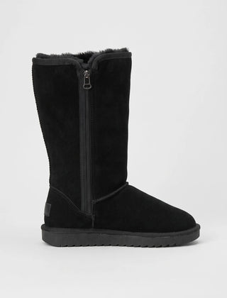 Tall Faux Fur Lined Boots – Black