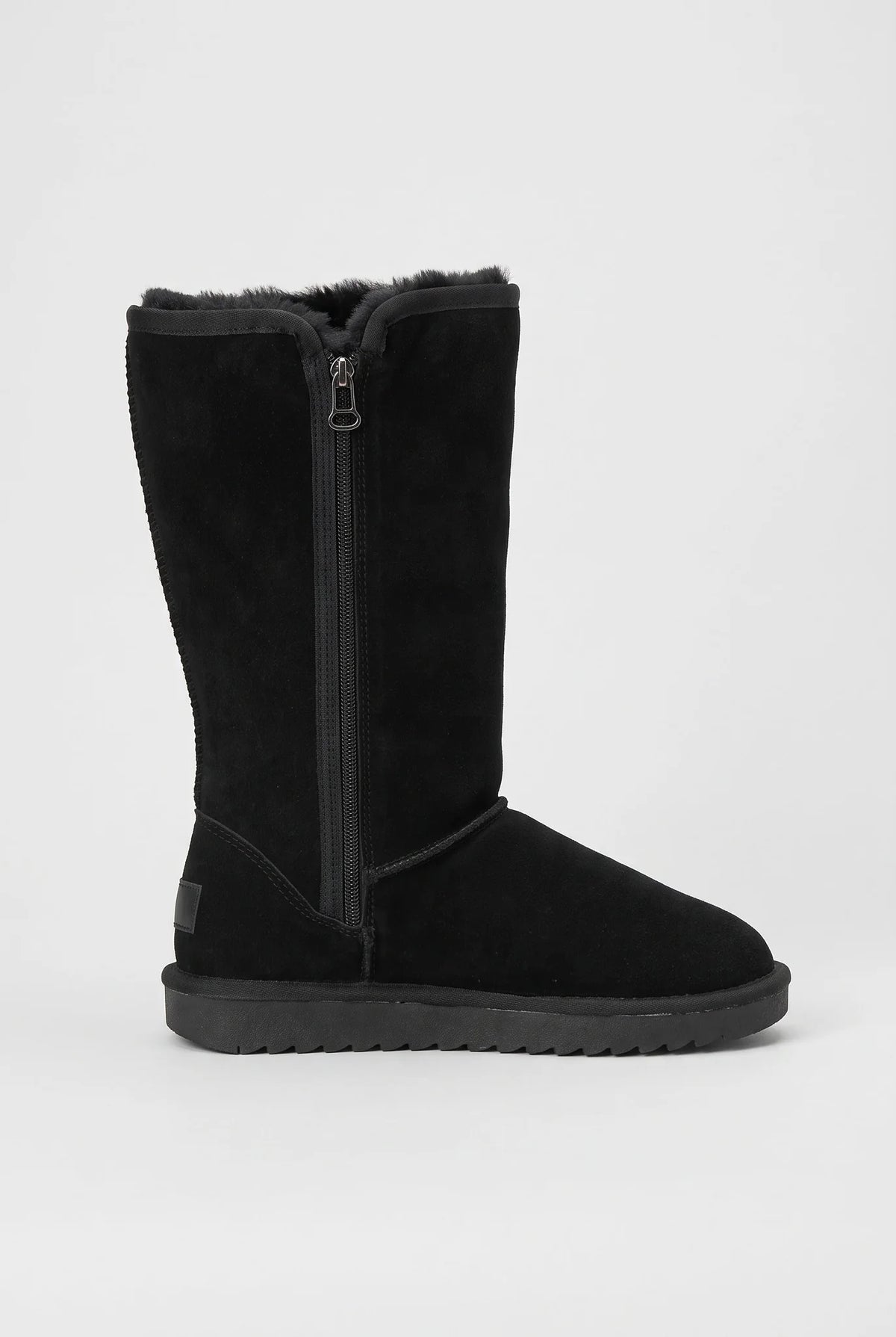 Tall Faux Fur Lined Boots – Black