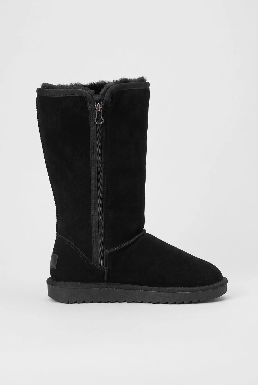Tall Faux Fur Lined Boots – Black