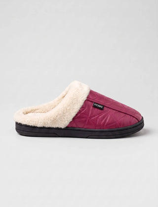 Faux Fur Mule Slippers – Raspberry