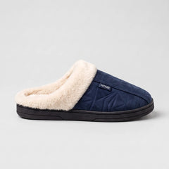 Faux Fur Mule Slippers – Navy