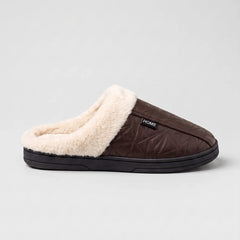 Faux Fur Mule Slippers – Brown