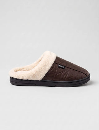 Faux Fur Mule Slippers – Brown