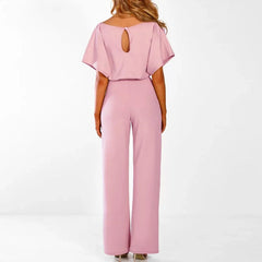Wide-Leg Belted Jumpsuit