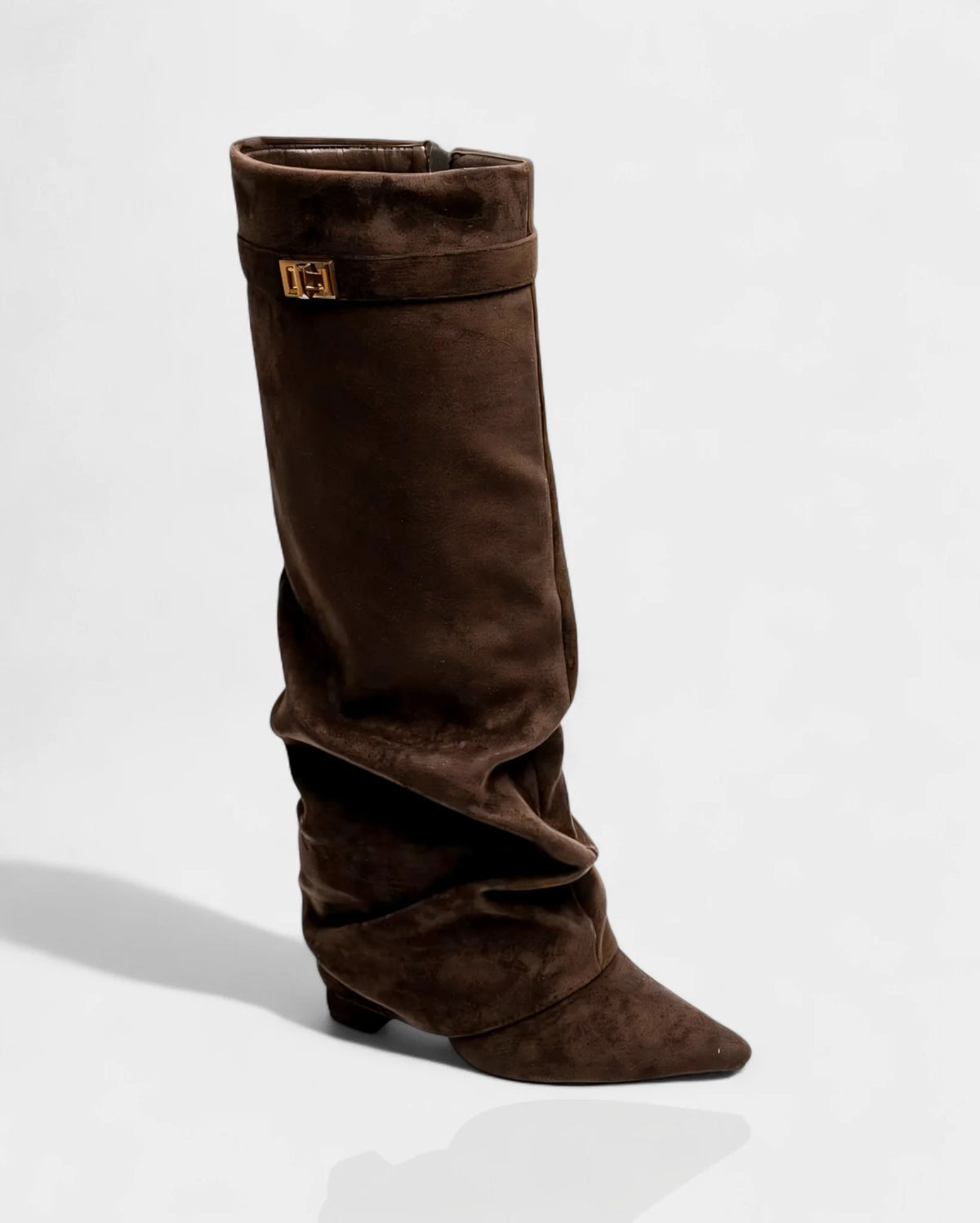 Slouchy Foldover Knee High Boots