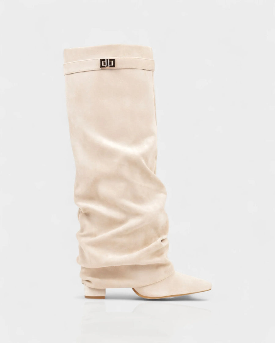 Slouchy Foldover Knee High Boots