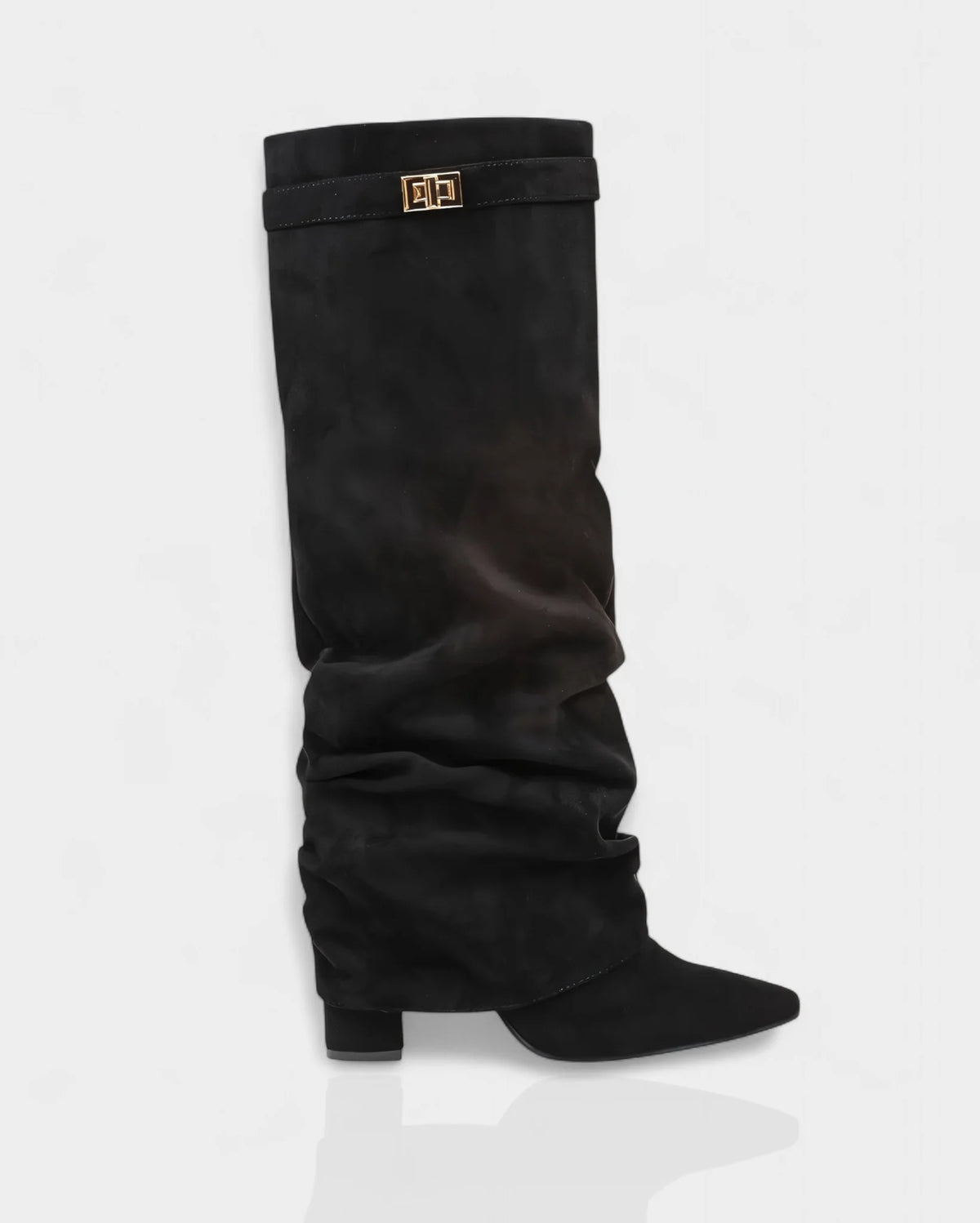 Slouchy Foldover Knee High Boots