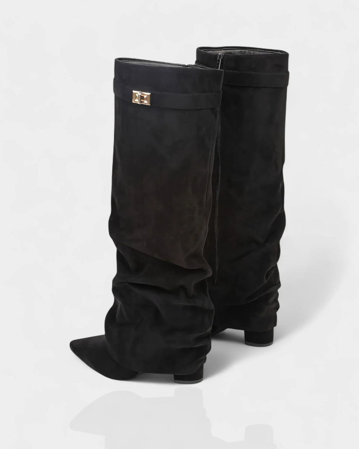 Slouchy Foldover Knee High Boots