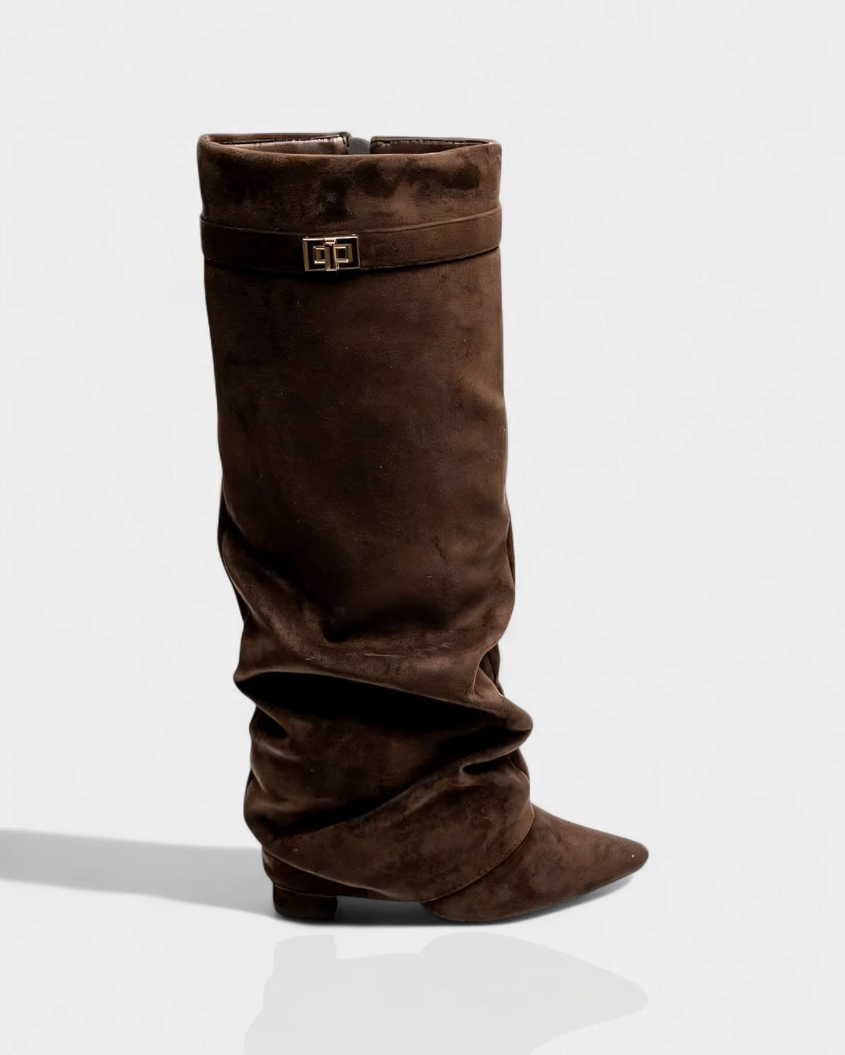 Slouchy Foldover Knee High Boots