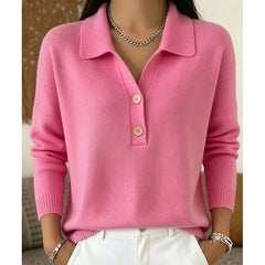 Collared Polo Jumper – Pink