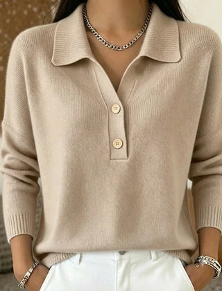 Collared Polo Jumper – Khaki